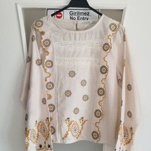 Bohemian Ethnic Embroidery Blouse